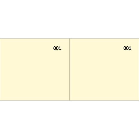 Scontrino colorato a 2 sezioni Data Ufficio blocco 100 copie prenumerate giallo - DU160000030