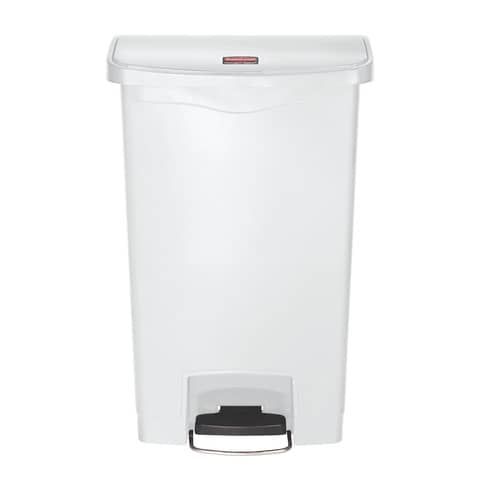 Contenitore in resina Rubbermaid Slim Jim Step-On bianco 50 L 1883557