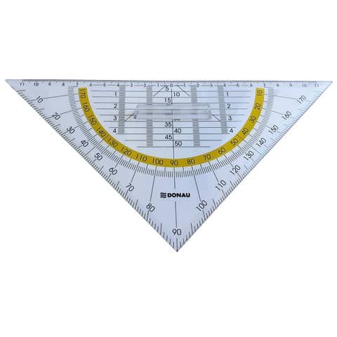 Squadra con goniometro 25 cm Donau con impugnatura 45 4210004-00