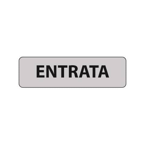 Cartello adesivo per interni &#39;&#39;Entrata&#39;&#39; Dixon Industries 17x4,5 cm Conf. 15 pezzi - 1401.000AA