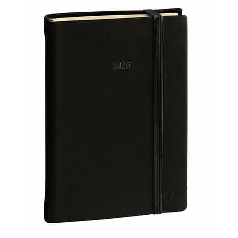 Agenda giornaliera 2025 Quo Vadis Daily 17 Prestige Silk 12x17 cm nero 37601425MQ