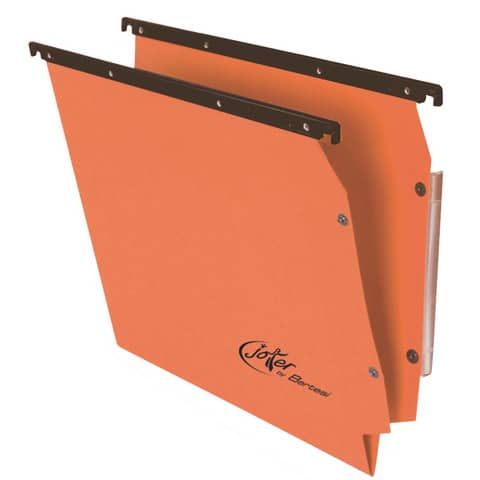Cartelle sospese laterali per armadi Linea Joker 33 cm fondo V - arancio conf. 25 pezzi - 414F LINK - A2