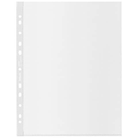 Buste a perforazione universale Esselte Office f.to 22x30 cm 100% riciclate trasparenti - conf. 100 pezzi - 627494