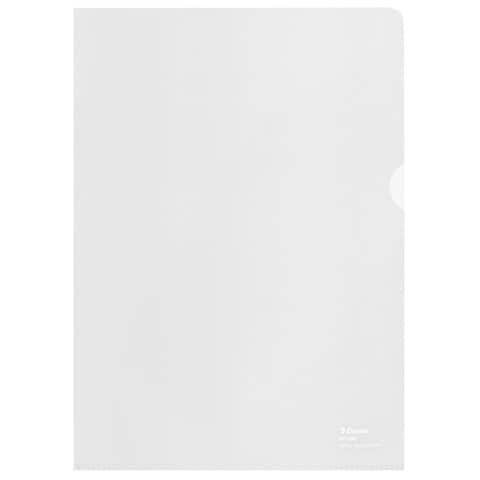 Buste a L Esselte De Luxe f.to 22x30 cm 100% riciclate antiriflesso trasparenti conf. 100 pezzi - 627499