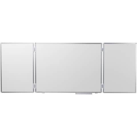 Lavagna bianca magnetica cancellabile Legamaster Economy plus 3 pannelli bianco 90x120-240 cm- 7-100554