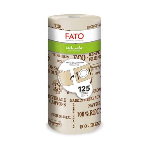 Tovaglietta a 3 veli Fato Natural in rotolo da 125 strappi di 312x400 mm 881231