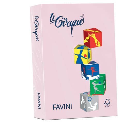 Carta colorata Favini Le Cirque A3 80 g/m colori tenuti  Rosa 108 - risma da 500 fogli - A71S353