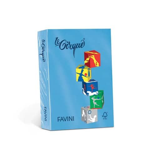 Carta colorata Favini Le Cirque A3 160  g/m colori forti Azzurro reale 204 risma da 250 fogli - A74G223