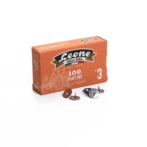 Puntine da disegno in acciaio Leone N 3 diametro testa 11,5 mm - scatola di cartone da 100 pezzi - PL3