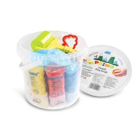 Panetti pasta soffice da modellare Primo Easyd 100 g - secchiello 10 colori assortiti pi accessori 294ED10GF