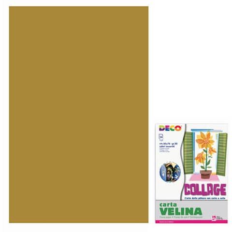 Carta velina 50x76 cm - busta 24 fogli - 20 g/m Deco marrone 05320