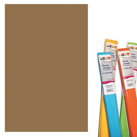 Rotolo di Carta crespa - 50x250 cm - 40 g/m Deco marrone 10713/19