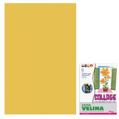 Carta velina 50x76 cm - busta 24 fogli - 20 g/m Deco oro 05322