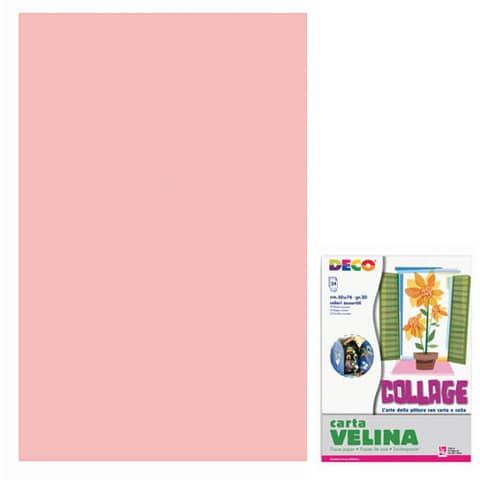 Carta velina 50x76 cm - busta 24 fogli - 20 g/m Deco rosa 05314