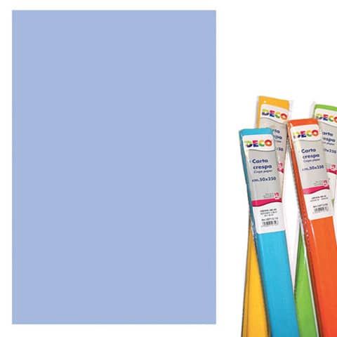 Rotolo di Carta crespa - 50x250 cm - 40 g/m Deco azzuro cielo 10713/13