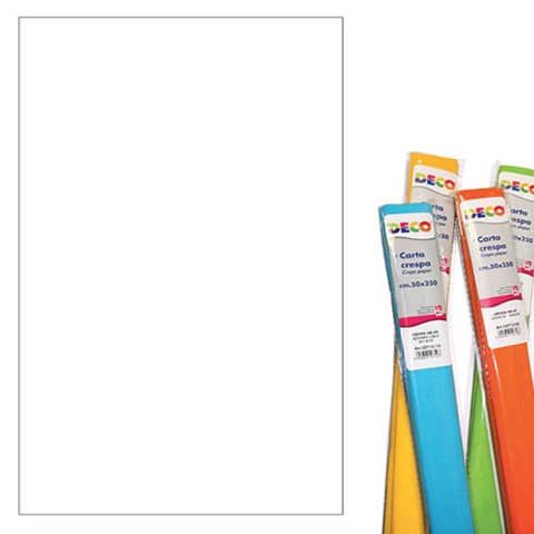 Rotolo di Carta crespa - 50x250 cm - 40 g/m Deco bianco 10713/01