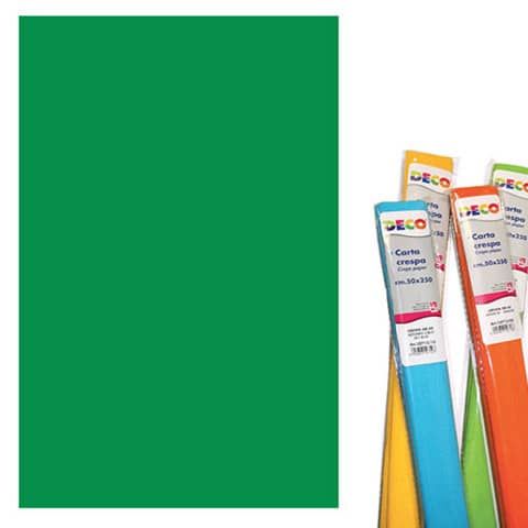 Rotolo di Carta crespa - 50x250 cm - 40 g/m Deco verde medio 10713/17