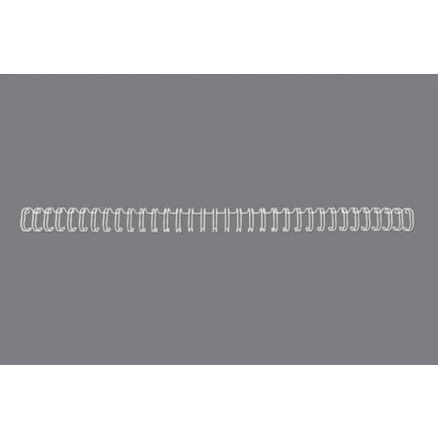 Spirali metalliche a 34 anelli GBC Wirebind 11 mm A4 bianco - fino a 100 fogli - conf. 100 pezzi - RG810770