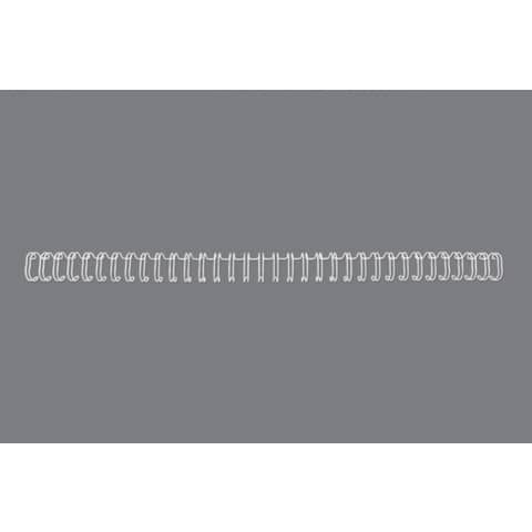 Spirali metalliche a 34 anelli GBC Wirebind 12 mm A4 bianco - fino a 115 fogli - conf. 100 pezzi - RG810870