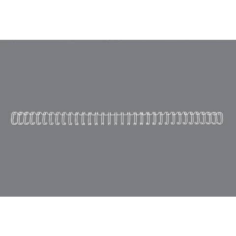 Spirali metalliche a 34 anelli GBC Wirebind 8 mm A4 bianco - fino a 70 fogli - conf. 100 pezzi - RG810570