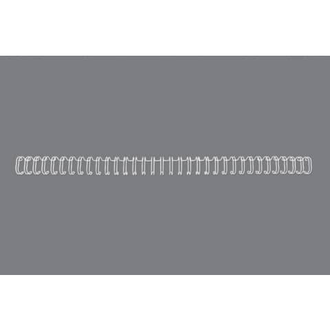 Spirali metalliche a 34 anelli GBC Wirebind 14 mm A4 bianco - fino a 125 fogli - conf. 100 pezzi - RG810970
