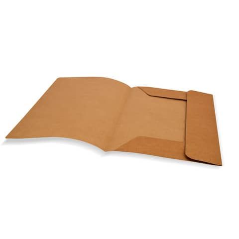 EC -Cartelline a 3 lembi Euro-Cart in Kraft 24,5x34 cm - avana - conf. 25 pezzi - FM7XCM03AV