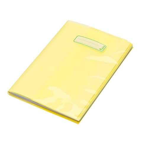 Copriquaderno con etichetta - coprimaxi A4 in Eco-Polietilene - 140 ?m CoLibr giallo - CM090TY