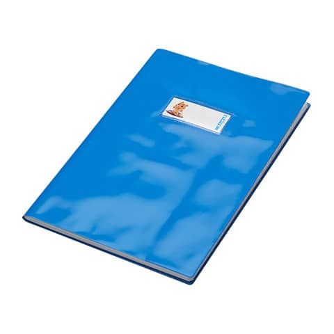 Copriquaderno con etichetta - Coprimaxi Beat A4 in PVC laccato spessore 180 ?m CoLibr azzurro - PF02020103