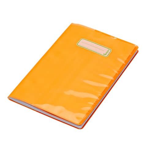 Copriquaderno con etichetta - coprimaxi A4 in Eco-Polietilene - 140 ?m CoLibr arancio - CM090TO