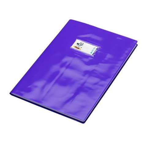 Copriquaderno con etichetta - Coprimaxi Beat A4 in PVC laccato spessore 180 ?m CoLibr viola - PF02020115