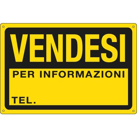 Cartello informativo 30x20 cm Cartelli Segnalatori &#39;&#39;Vendesi&#39;&#39; 3344P