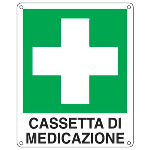 Cartello d&#39;emergenza 16x21 cm Cartelli Segnalatori &#39;&#39;Cassetta di medicazione&#39;&#39; E20113W