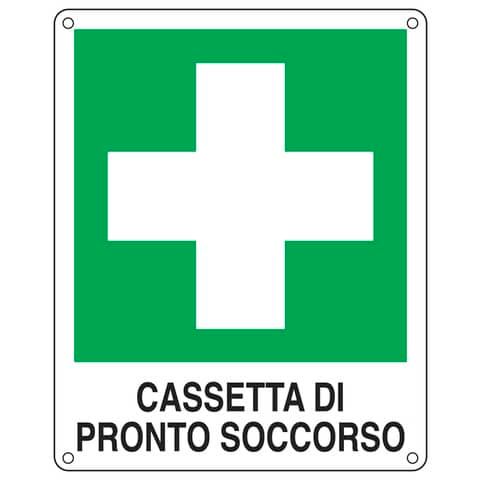 Cartello d&#39;emergenza 25x31 cm Cartelli Segnalatori &#39;&#39;Cassetta pronto soccorso&#39;&#39; E20114X