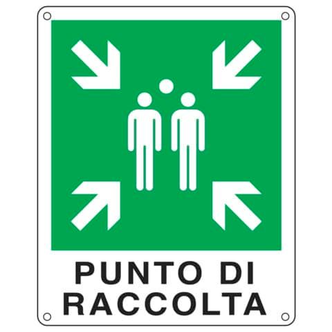 Cartello d&#39;emergenza 25x31 cm Cartelli Segnalatori &#39;&#39;Punto di raccolta&#39;&#39; E20153X