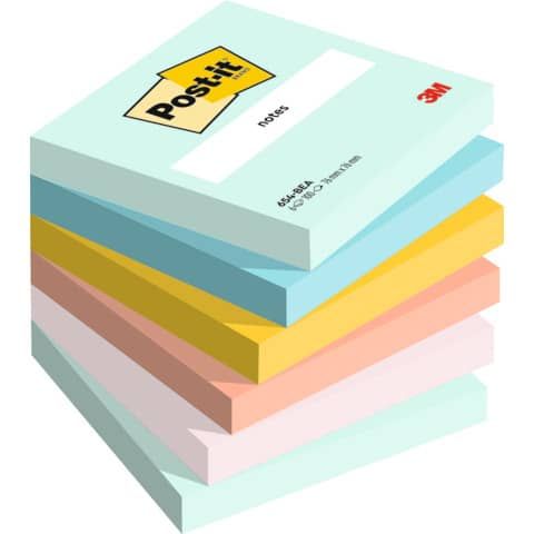 Foglietti riposizionabili Post-it Beachside - conf. 6 blocchetti da 100 ff 76x76 mm - 654-6-BEA