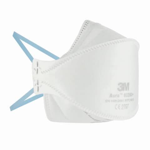 Respiratore antiparticolato monouso FFP2 3M Aura? 9320D+ senza valvola bianco - conf. da 3 pezzi - 9320-D3