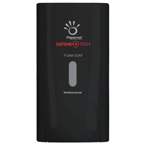 Dispenser antibatterico per sapone in schiuma Papernet Defend Tech nero 22 x 11,6 x 13,9 cm - capacit 0,5 L - 417206