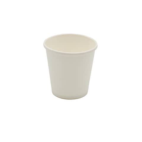 Bicchiere bianco in cartoncino PAP - 2,5gr -  62 mm - conf. 50 pz Fibraware 120 ml/80cc - 61718