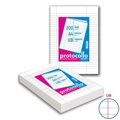 Fogli protocollo A4 - 120 gr/mq - Blasetti uso bollo - senza margini - Risma da 100 fogli - 1320 Fogli protocollo A4 - 120 gr/mq - Blasetti uso bollo - senza margini - Risma da 100 fogli - 1320