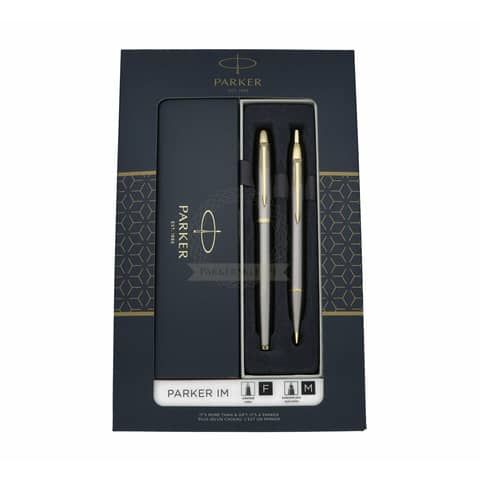 Duo Set Parker - penna a sfera IM black GT + penna roller tratto M  - conf. 2 pezzi - inchiostro blu - 2093217