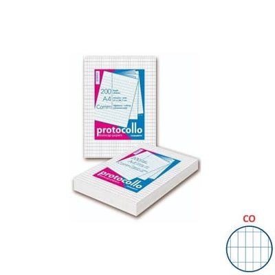 Fogli protocollo A4 - 60 gr/mq - Blasetti commerciale - senza margini - Risma da 200 fogli - 1285