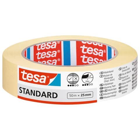 Nastro per mascheratura in carta standard ECO beige Tesa 25 mm x 50 m 05086-00000-02