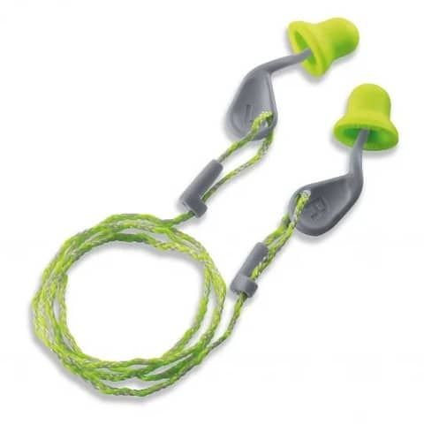 Tappi auricolari monouso xact-fit con cavit per pollice Uvex - lime Conf 50 paia - 2124001