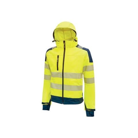 Giacca in tessuto Softshell Miky Yellow Fluo U-Power taglia M HL169YF-M