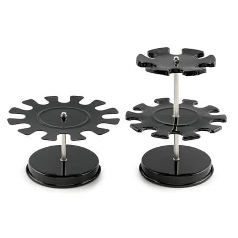 Portatimbri tondo in metallo nero  138xH.90 mm Iternet 16 posti 7204