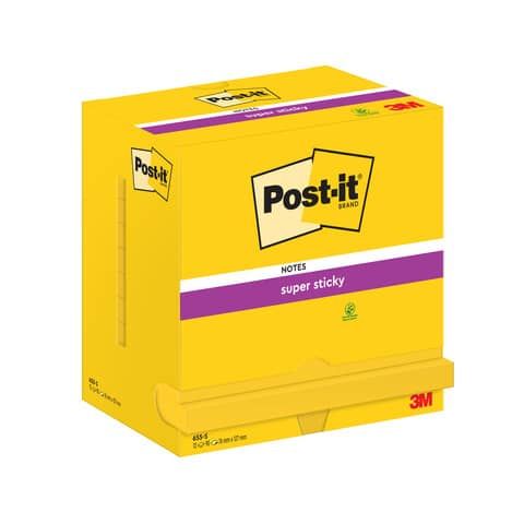 Foglietti riposizionabili Super Sticky Notes Post-itGiallo oro 76x127 mm - 12 blocchetti da 90 ff - 7100290188