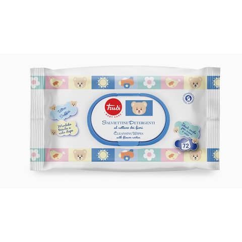 Salviettina umidificata per bambini flow pack Trudi conf. 72 pezzi  - 00429.1