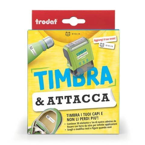 Timbro componibile Timbra &amp; Attacca Trodat nero - misure e set assortiti 180221
