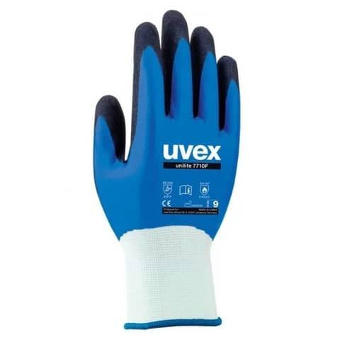 Guanti protettivi antiscivolo Unilite 7710 F nylon - superfici oleose o bagnate - blu Uvex TG.11 - 6027811