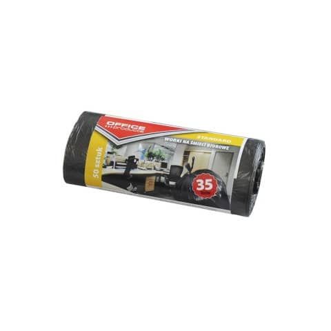 Sacchi dell&#39;immondizia standard Office Products nero 35 L - rotolo da 50 pezzi - 22021113-05